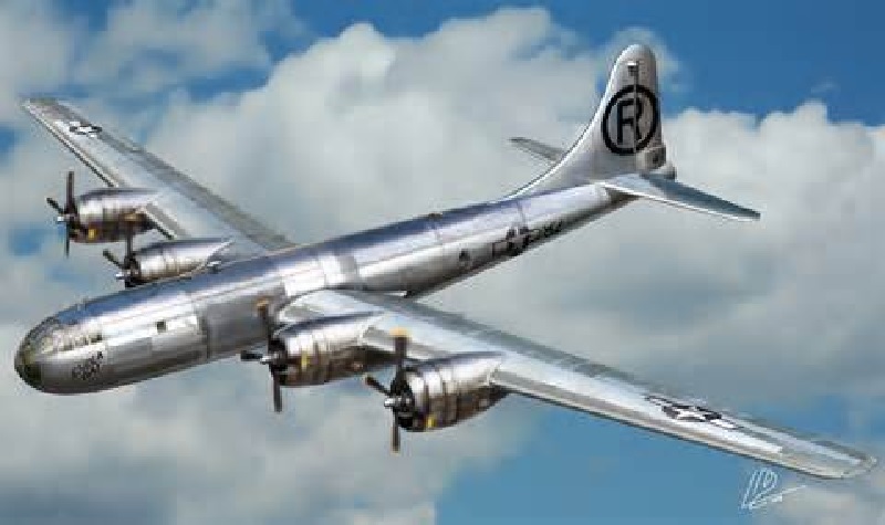 Silverplate B-29 Superfortress Enola Gay, named after its Pilot Colonel Paul W. Tibbets' mother, carried Little Boy to its target of Hiroshima