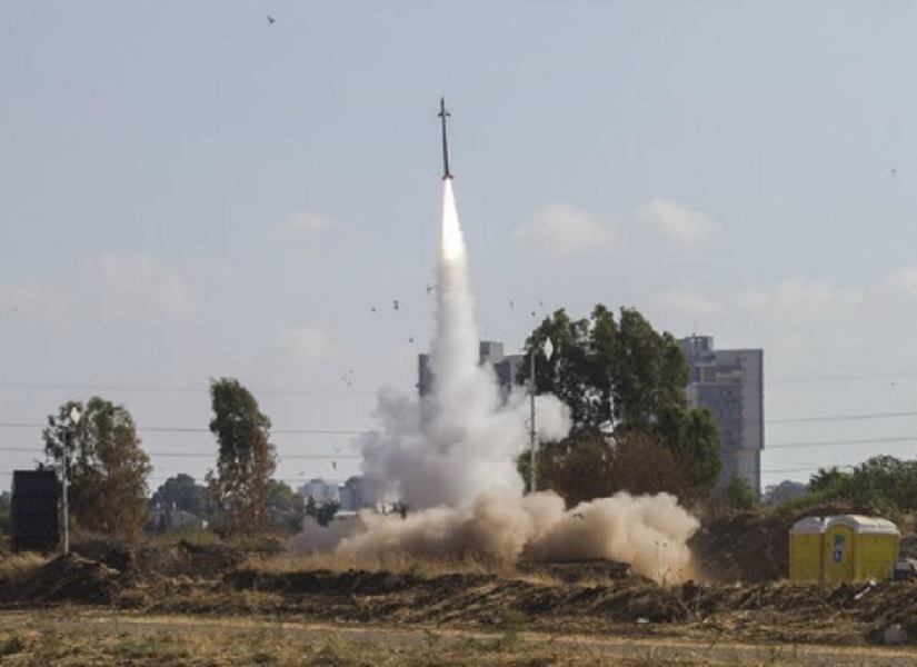 Iron Dome Launch to Intercept Rockets Originating from Gaza which is Under Hamas Governance and Held Responsible for all Rockets by Israel Regardless of Who Actually Launches Rockets